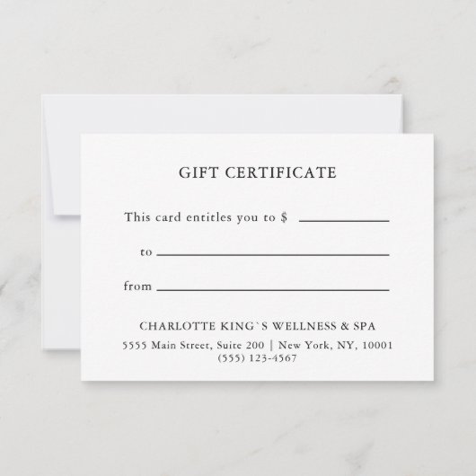 CERTIFICAAT BEDRIJFSENTITEIT| Moderne zwart (Achterkant)