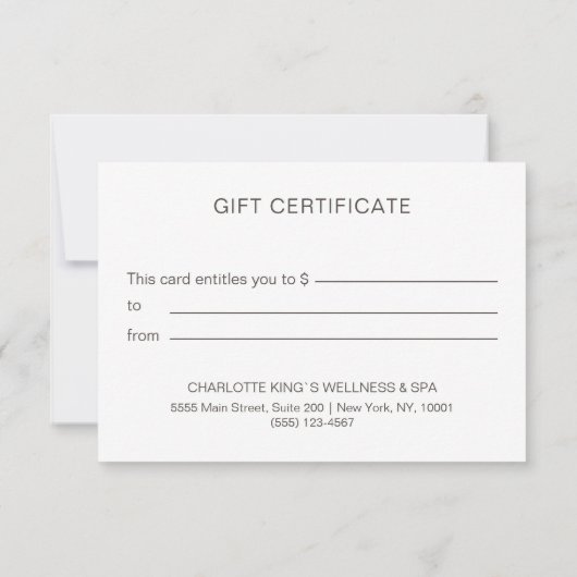 CERTIFICAAT BEDRIJFSENTITEIT| voor | modern beige (Achterkant)