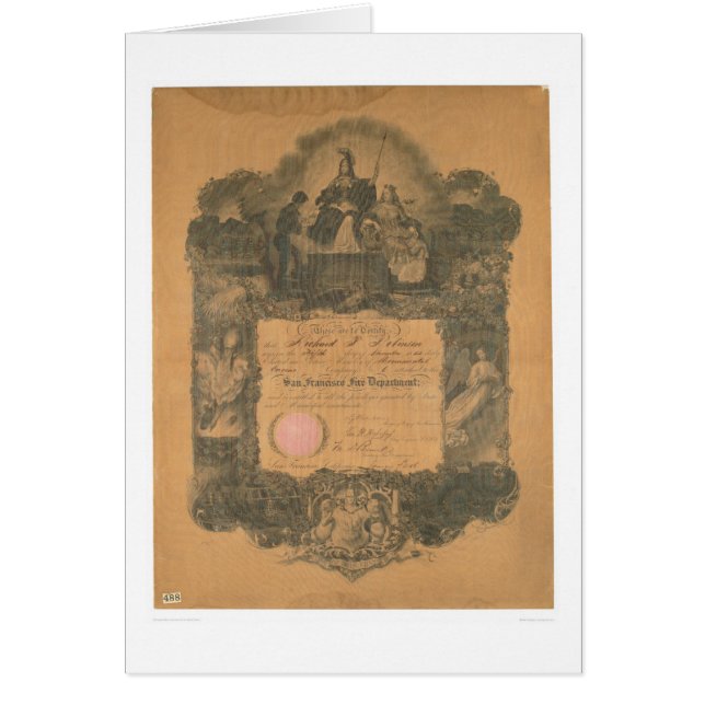 Certificaat brandweer van San Francisco (1481A) (Voorkant)