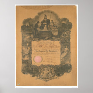 Certificaat brandweer van San Francisco (1481A) Poster