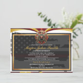 Certificaat Brandweerman Pensioen Partij Kaart (Staand voorkant)