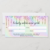 Certificaat cadeau voor hologram unicorn glitter d (Achterkant)