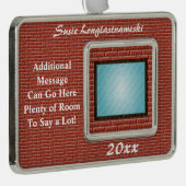 Certificaat-, diplomaat- of bekroonde versiering verzilverd omlijst ornament (Rechts)