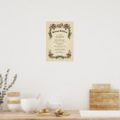 Certificaat Huwelijk-Bruiloft-(Sieraadje ter herin Poster (Keuken)