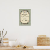 Certificaat Huwelijk-Bruiloft-(Sieraadje ter herin Poster (Keuken)