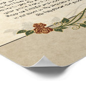 Certificaat Huwelijk-(Sierlijke Aandenken) Poster (Hoek)