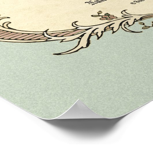 Certificaat Huwelijk-(Sierlijke Aandenken) Poster (Hoek)