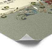 Certificaat huwelijk-(siersleutels) poster (Hoek)