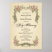 Certificaat huwelijk-(siersleutels) poster (Voorkant)