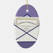 Certificaat in de omlooprichting keramisch ornament (Rechts)