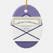 Certificaat in de omlooprichting keramisch ornament (Voorkant)