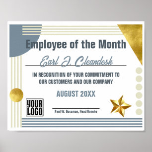 Certificaat medewerker van de maand of download poster