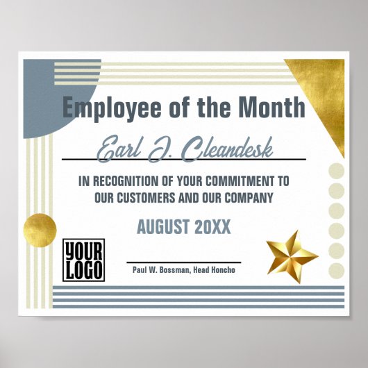 Certificaat medewerker van de maand of download poster (Voorkant)