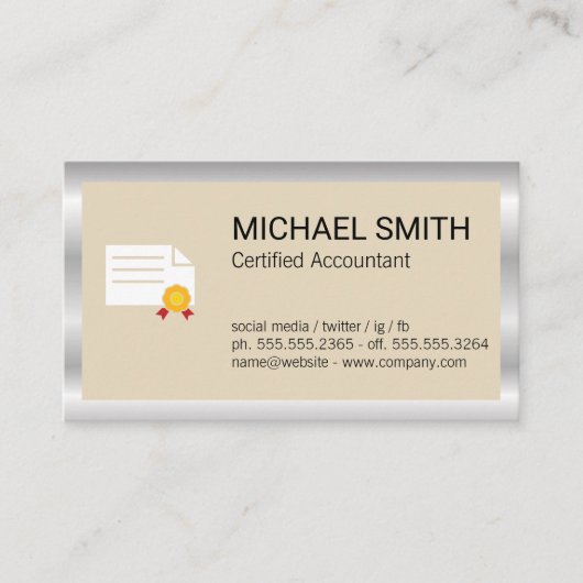 Certificaat | Metaalgrens (Voorkant)