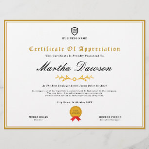 Certificaat Moderne Sjabloon voor zakelijke Logo