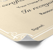 Certificaat of gunning poster (Hoek)