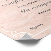 Certificaat- of toewijzingseffect. poster (Hoek)