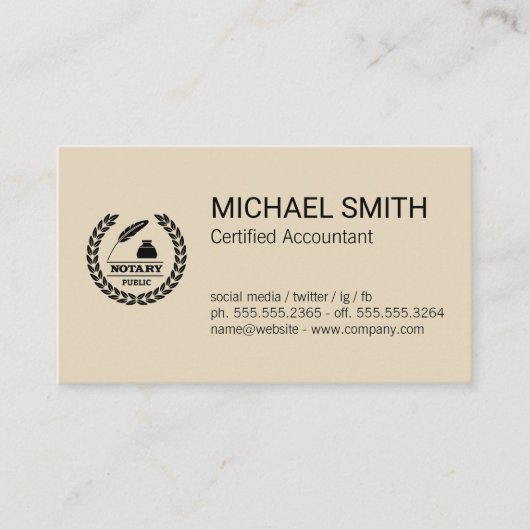 Certificaat | Openbare notaris Logo (Voorkant)