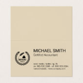 Certificaat | Openbare notaris Logo Visitekaartje (Buitenkant ongevouwen)