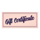 Certificaat Retro Typografie Zakelijk Cadeau Kaart (Voorkant)