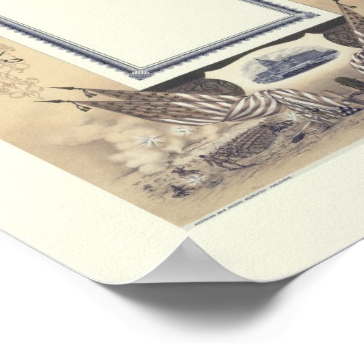 Certificaat-unie voor veteranen uit de burgeroorlo poster (Hoek)