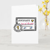 Certificaat Vader van het Jaar vaderdag Award Kaart (Gele Bloem)