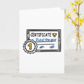 Certificaat Vader van het Jaar Vaderdag Onderschei Kaart (Gele Bloem)