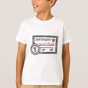 Certificaat Vader van het Jaar vaderdag Onderschei T-shirt