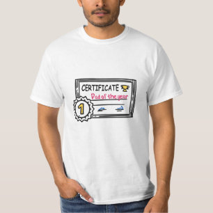 Certificaat Vader van het Jaar vaderdag Onderschei T-shirt