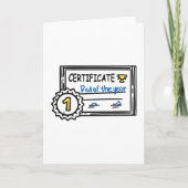 Certificaat Vader van het Jaar Vaderdag Prijs Kaart (Voorkant)