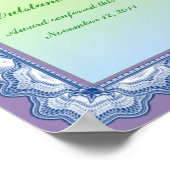 Certificaat van aankomst (Christelijk) Poster (Hoek)