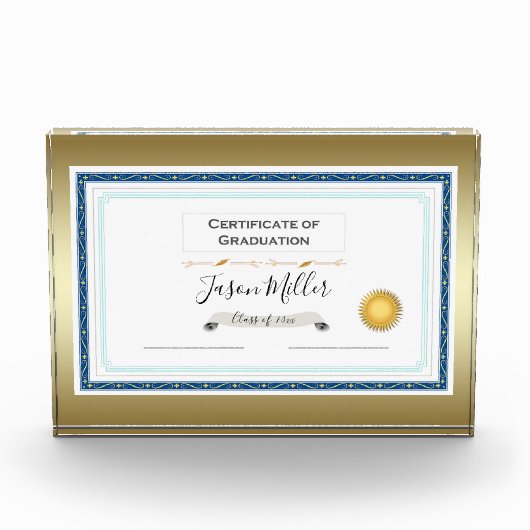 Certificaat van Afstuderen Fotoblokken (Voorkant)