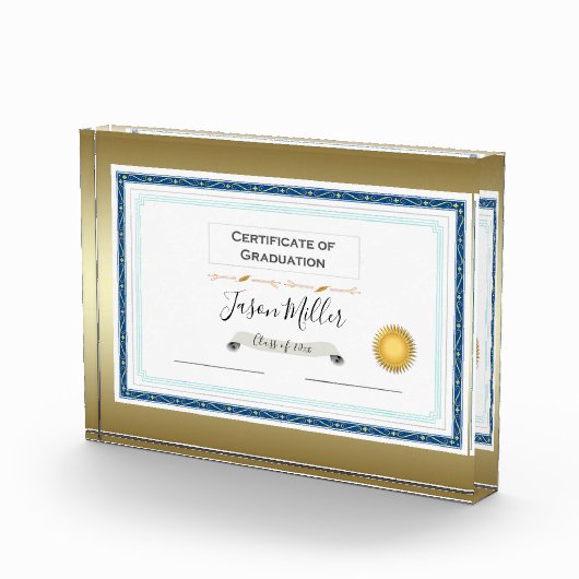 Certificaat van Afstuderen Fotoblokken (Rechts)