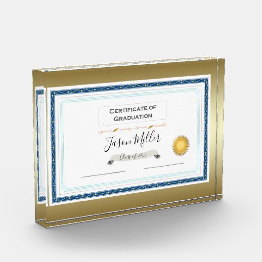 Certificaat van Afstuderen Fotoblokken (Links)