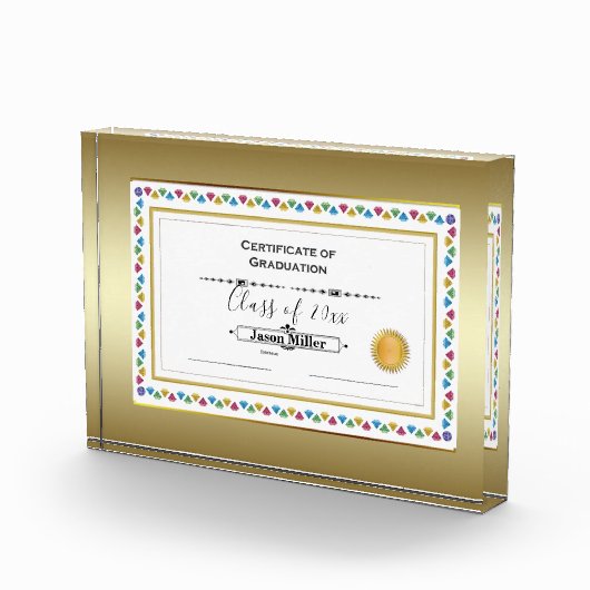 Certificaat van Afstuderen Fotoblokken (Rechts)