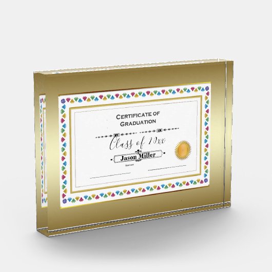 Certificaat van Afstuderen Fotoblokken (Links)