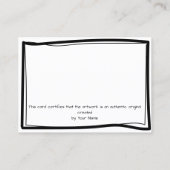 Certificaat van authenticiteit Kunstwerk door Logo (Achterkant)