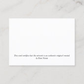 Certificaat van authenticiteit Kunstwerk door Logo (Achterkant)