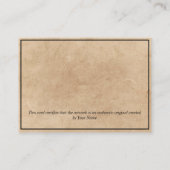 Certificaat van authenticiteit Kunstwerk door Logo (Achterkant)