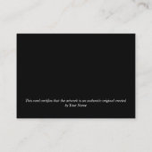 Certificaat van authenticiteit Kunstwerk door Logo (Achterkant)