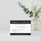 Certificaat van authenticiteit Kunstwerk door Logo (Staand voorkant)