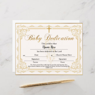 Certificaat van baby Gold