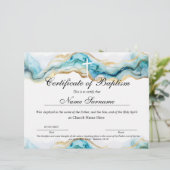 Certificaat van baptisme, Baby-bestemming (Staand voorkant)