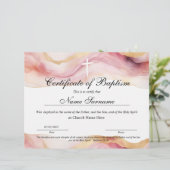 Certificaat van baptisme, Baby-bestemming (Staand voorkant)