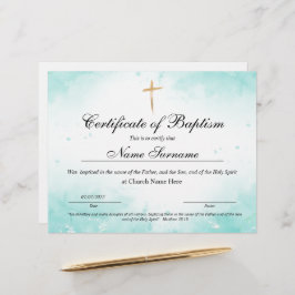 Certificaat van baptisme, Baby-bestemming