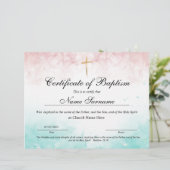 Certificaat van baptisme, Baby-bestemming (Staand voorkant)