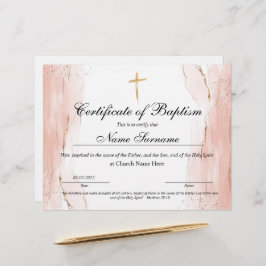 Certificaat van baptisme, Baby-bestemming