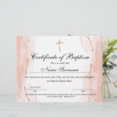 Certificaat van baptisme, Baby-bestemming (Staand voorkant)