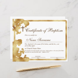 Certificaat van baptisme, Baby-bestemming