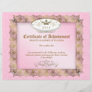 Certificaat van beroepsdiploma Beauty Pink